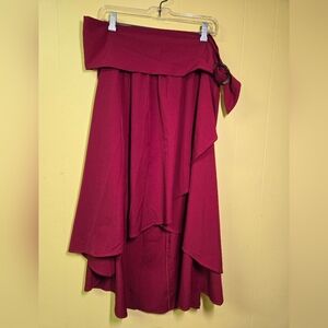 Elegant Burgundy Women's Skirt